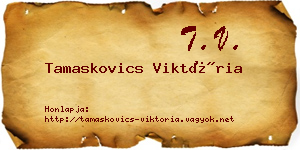 Tamaskovics Viktória névjegykártya